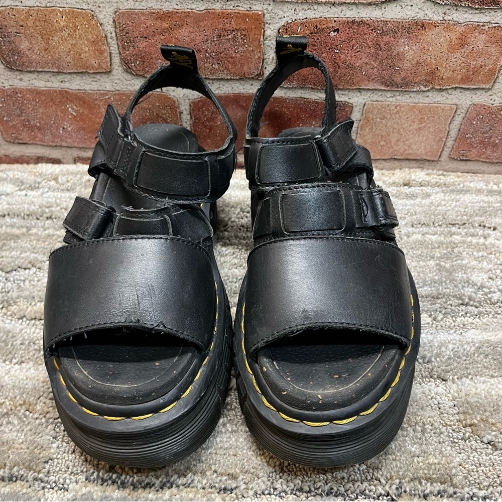 Dr. Martens Black Platform Sandals - Picture 2 of 9
